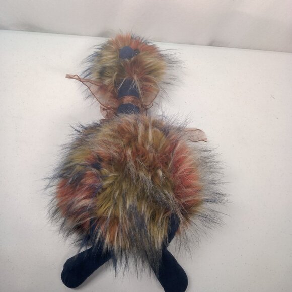 Jellycat Ostrich Stuffed Animal Plush Spiced Pom Pom Furry Toy Bird 20" - Picture 10 of 16